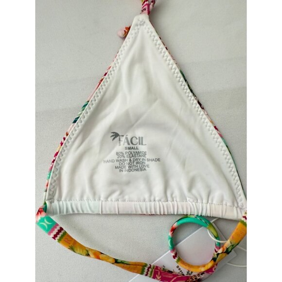 Facil BOMBON Tropical Postage Stamp Print Two-Piece Bikini Set Sz Sm - Picture 9 of 15